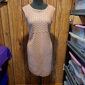 Love 21 Sleeveless Taupe/Tan Sequined Sheath Dress